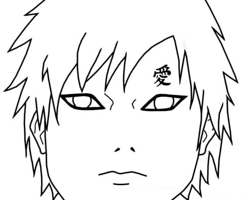 Gaara Of The Desert Coloring Page